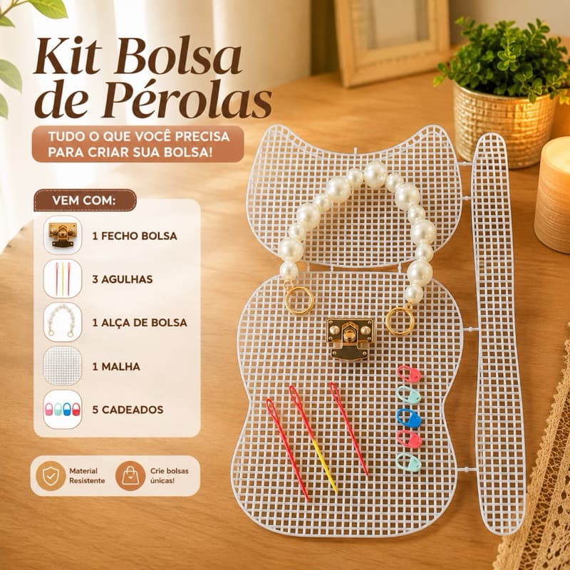 kit de malha chenille para bolsa crochê - vários modelos