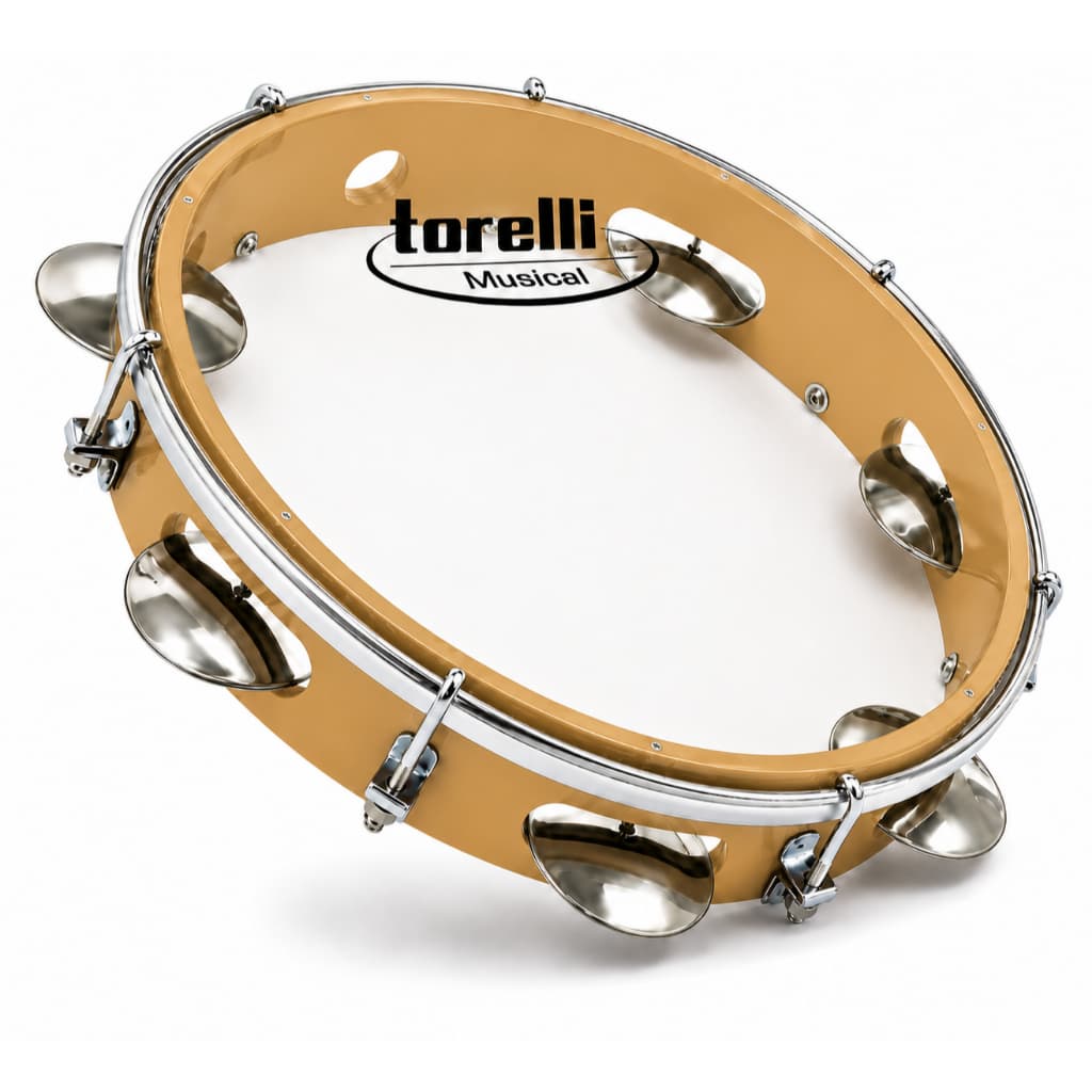 Pandeiro 8" Torelli TP848NT Injetado c/ Pele Transparente | Leve e Resistente