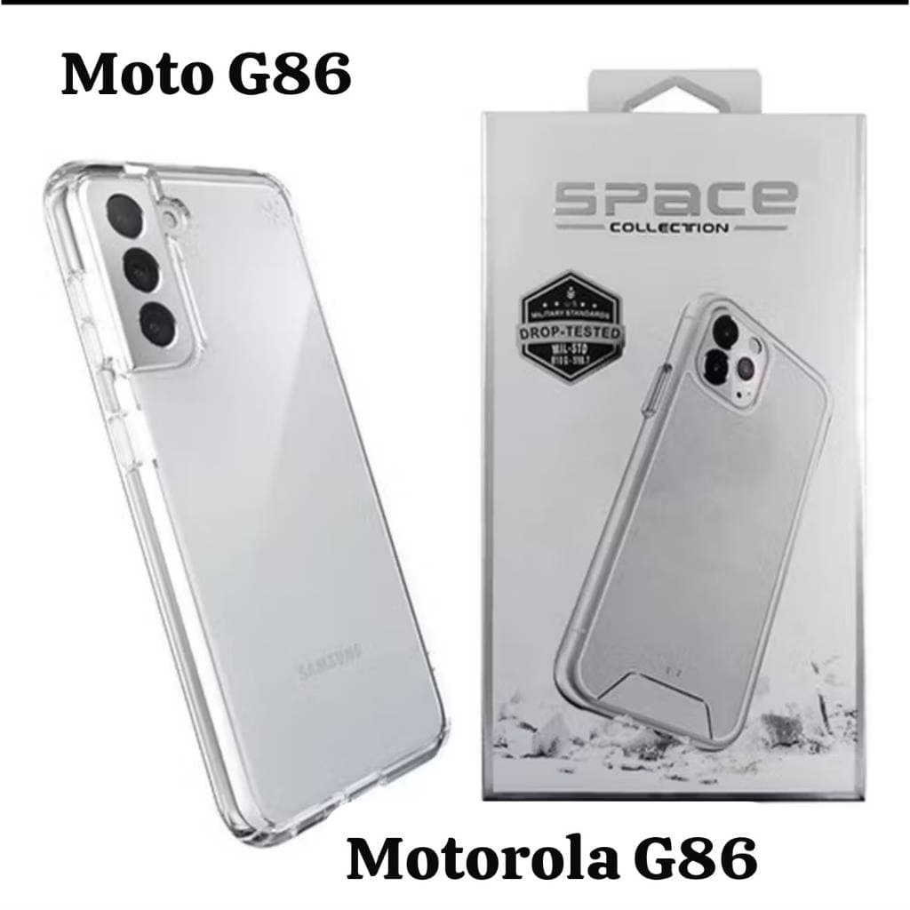 CAPA CAPINHA SPACE COLLECTION TRANSPARENTE P/MOTOROLA MOTO G86 ANTISHOCK PROTEÇÃO TOTAL RESISTENCIA