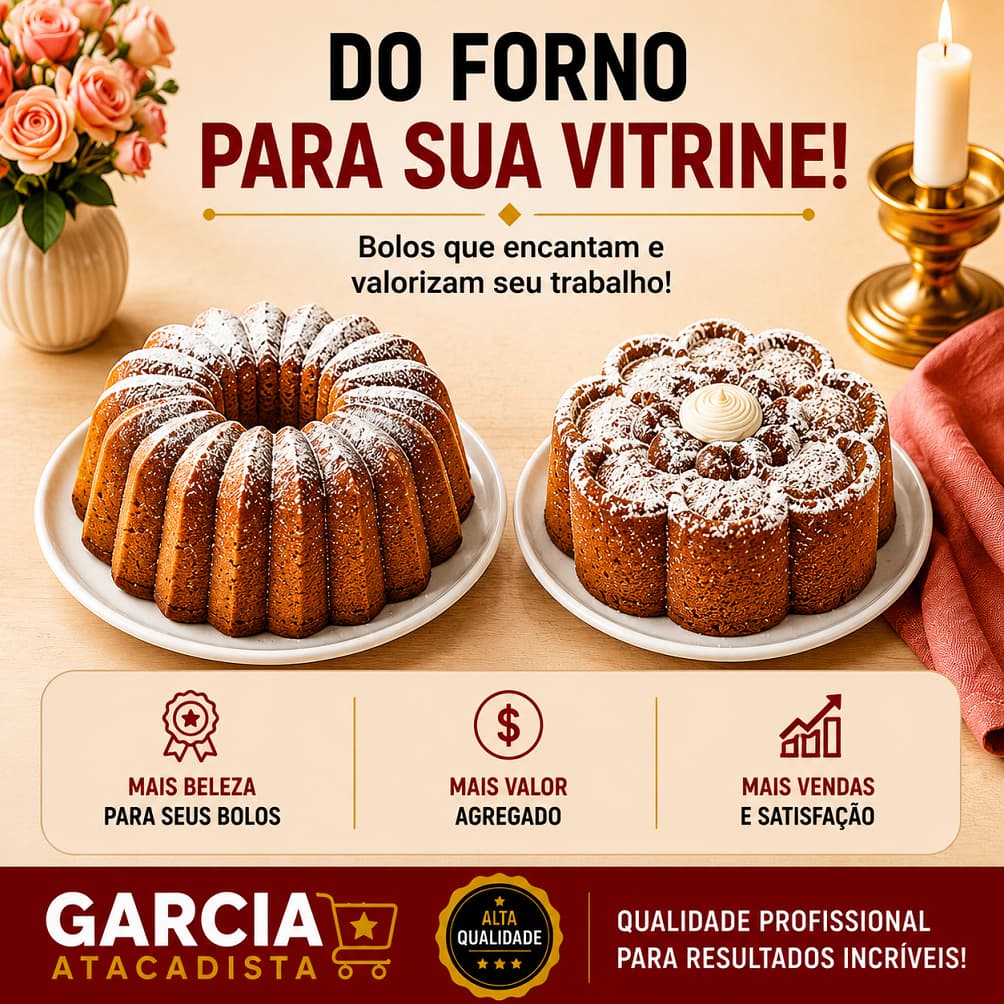 FORMA DE BOLO DECORADO FLOR + SUIÇA GOMADO EM ALUMÍNIO PROFISSIONAL PARA TORTAS E BOLOS CONFEITARIA