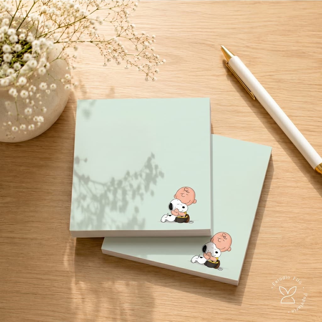 Bloco de anotações folhas destacáveis decorado Snoopy 50 folhas bloco de notas memo pad