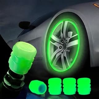 Tampa de válvula ABS fluorescente aparafusada luminosa universal para pneus de carro e motocicleta