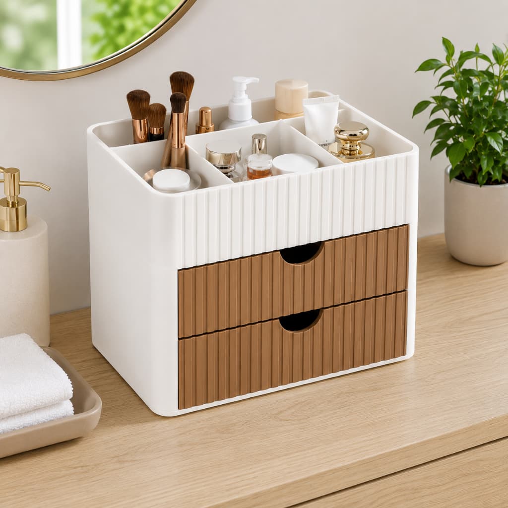 Organizador Multiuso com Gavetas e Compartimentos para Maquiagem, Joias, Acessórios e Escritório