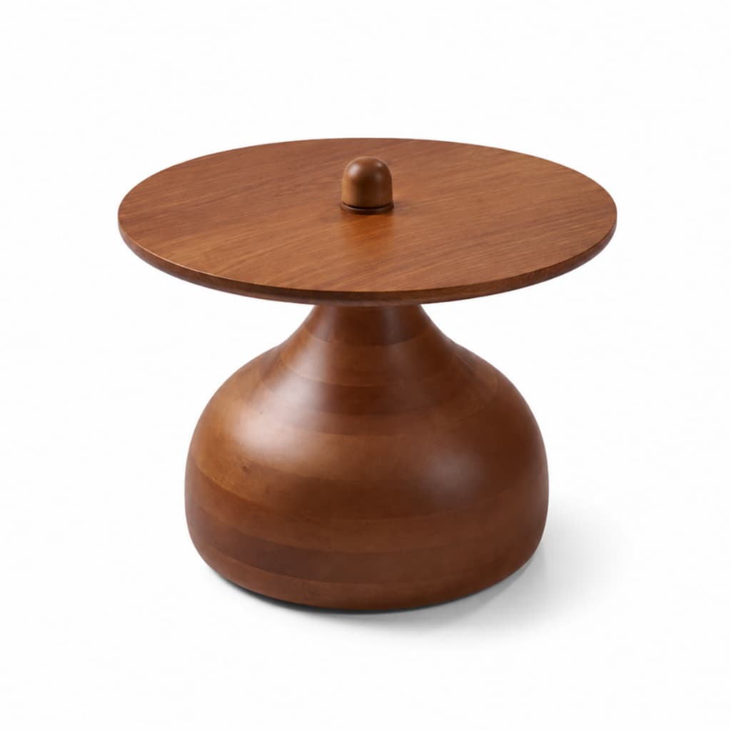 Mesa de Centro Madeira Maciça Estilo Contemporâneo