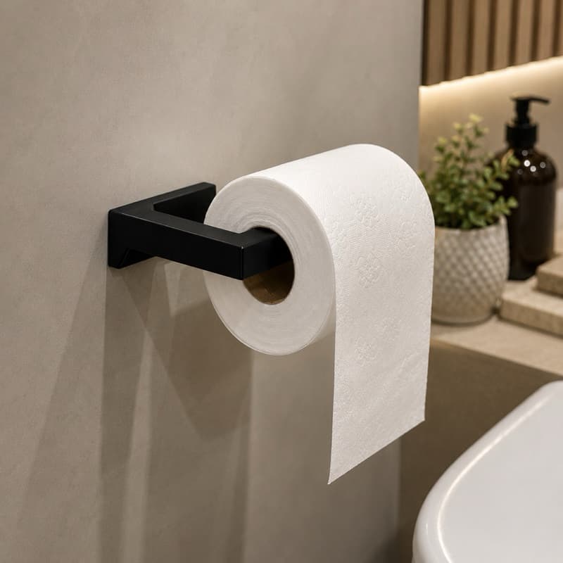Suporte para Papel Higiênico Sem Furo com Fita Dupla Face | Impressão 3D Banheiro Casa Organização