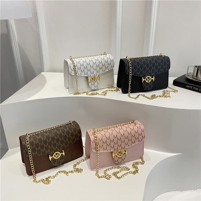 Bolsa Feminina Transversal Luxo com Corrente Dourada – Elegante e Moderna