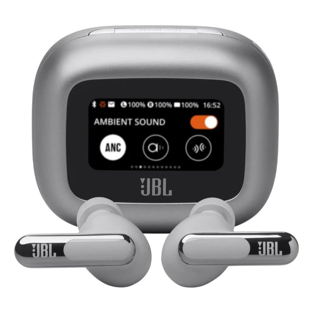 Fone De Ouvido Bluetooth Sem Fio Live Beam 3 JBL - Prata