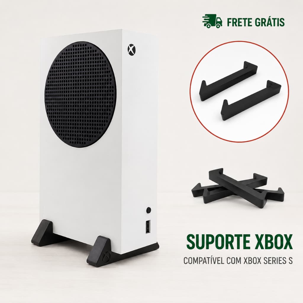 Suporte Videogame Xbox Series S Base Vertical Console Apoio Pezinho Par