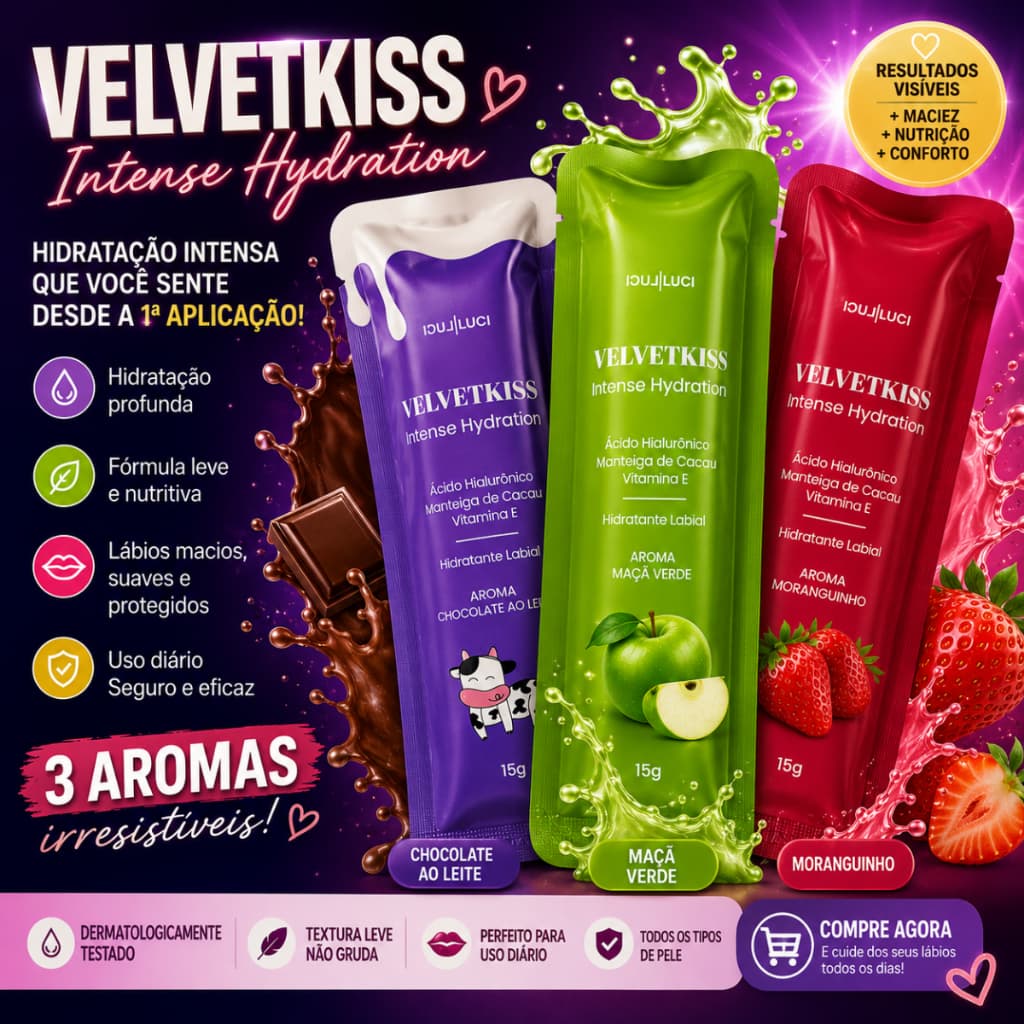 Hidratante Labial Luci Luci Ácido Hialurônico 3 Sabores