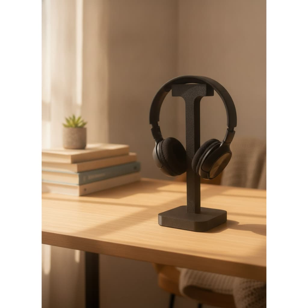 Suporte Fone de Ouvido Headset - Organizador de Mesa Prático