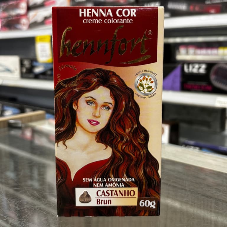 Henna HennFort Colorante em Pó 65g Natural Sem Química