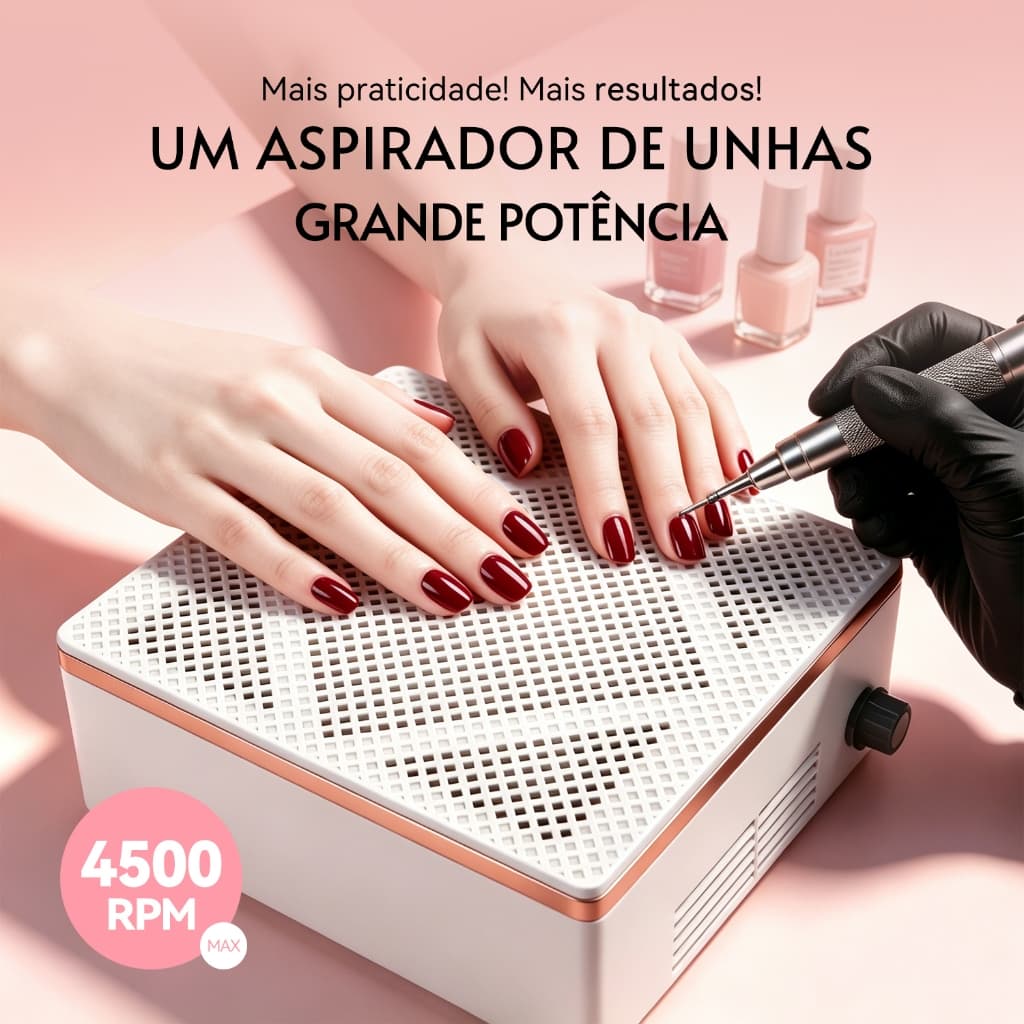 Aspirador Pó Unhas SOGENI M101 60W Bivolt Profissional Silencioso Lixamento Gel Acrigel Salão DIY