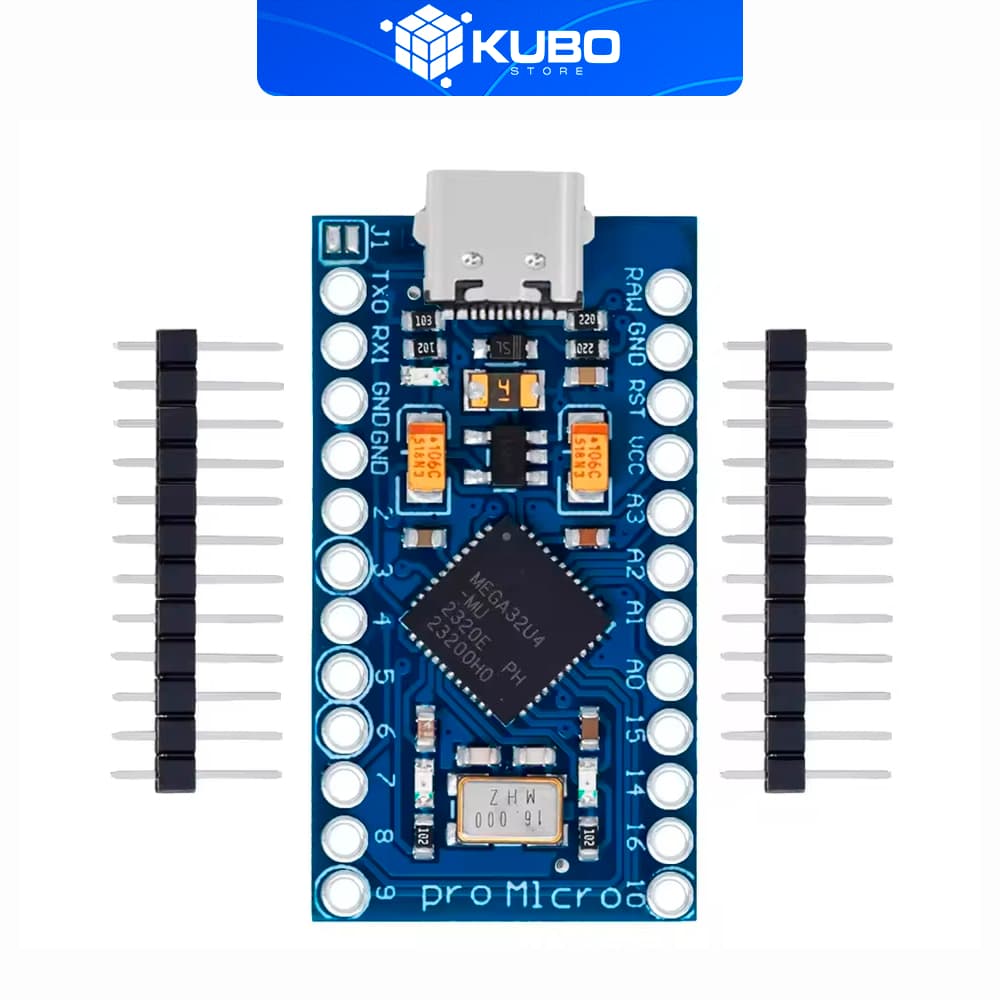 Placa Arduino Pro Micro ATmega32U4 16MHz 5V