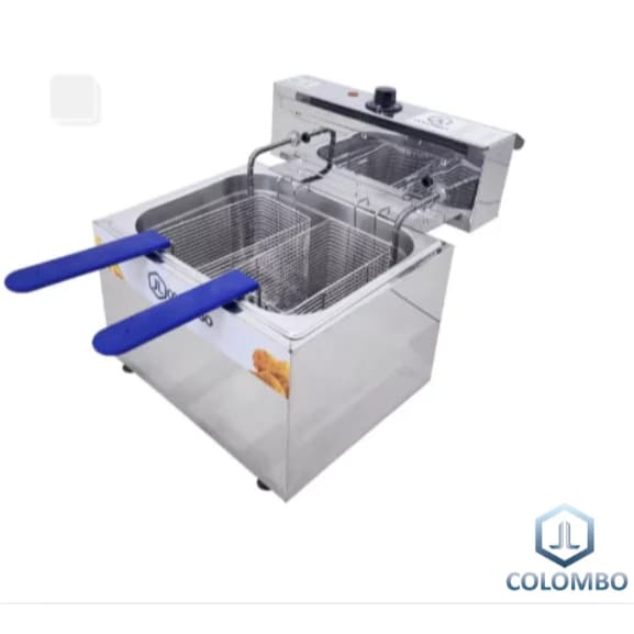 Fritador Elétrico JL Colombo 5000W 7 Litros Profissional Mesa Inox para Salgados e Porções