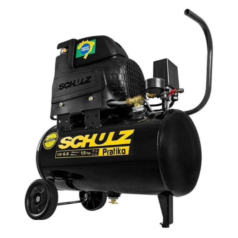 Motocompressor De Ar Portátil Schulz Pratiko 20l 1.5hp 220v