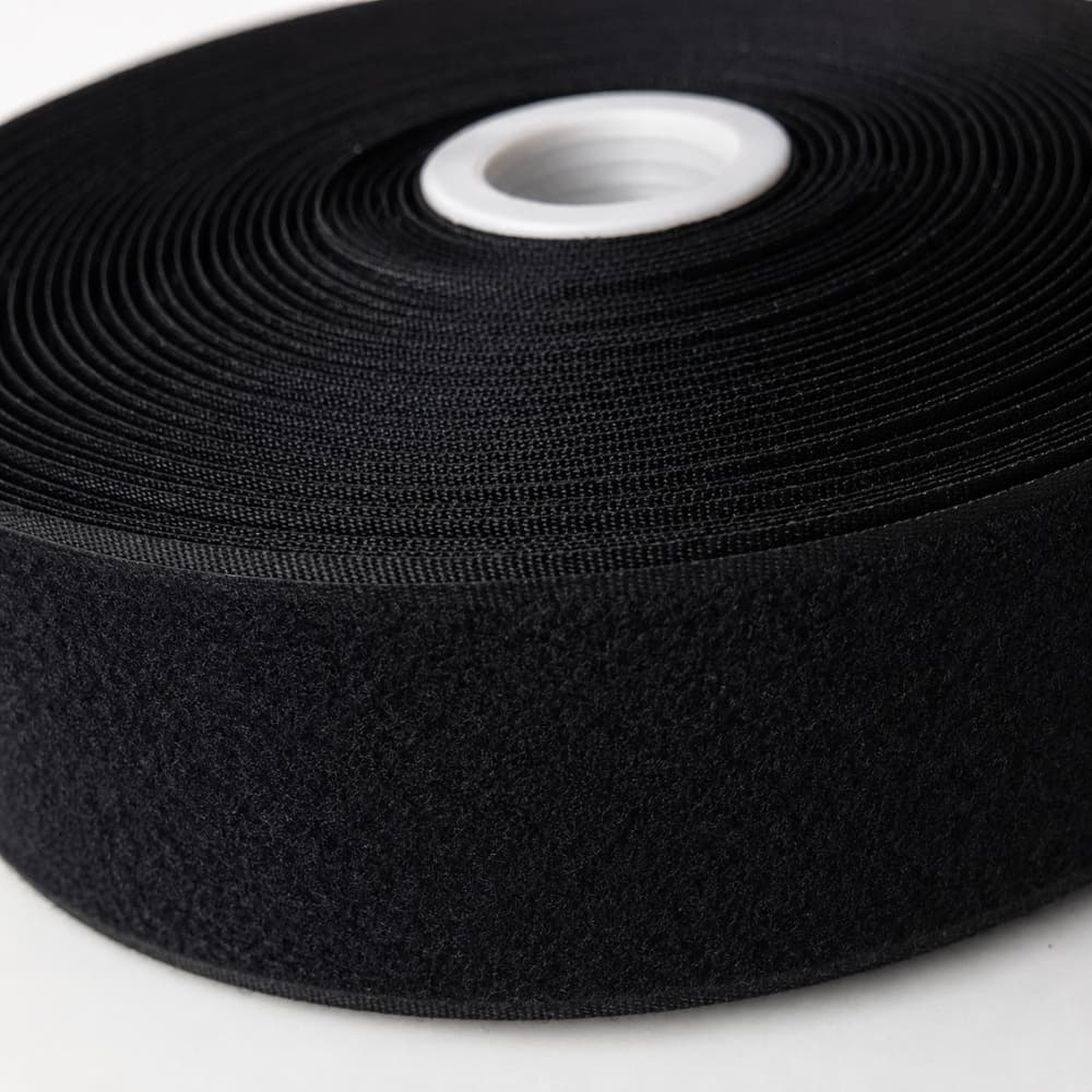 Fecho de Contato Lado Fêmea Felpudo 50mm Preto Alta Qualidade Resistente Costurável