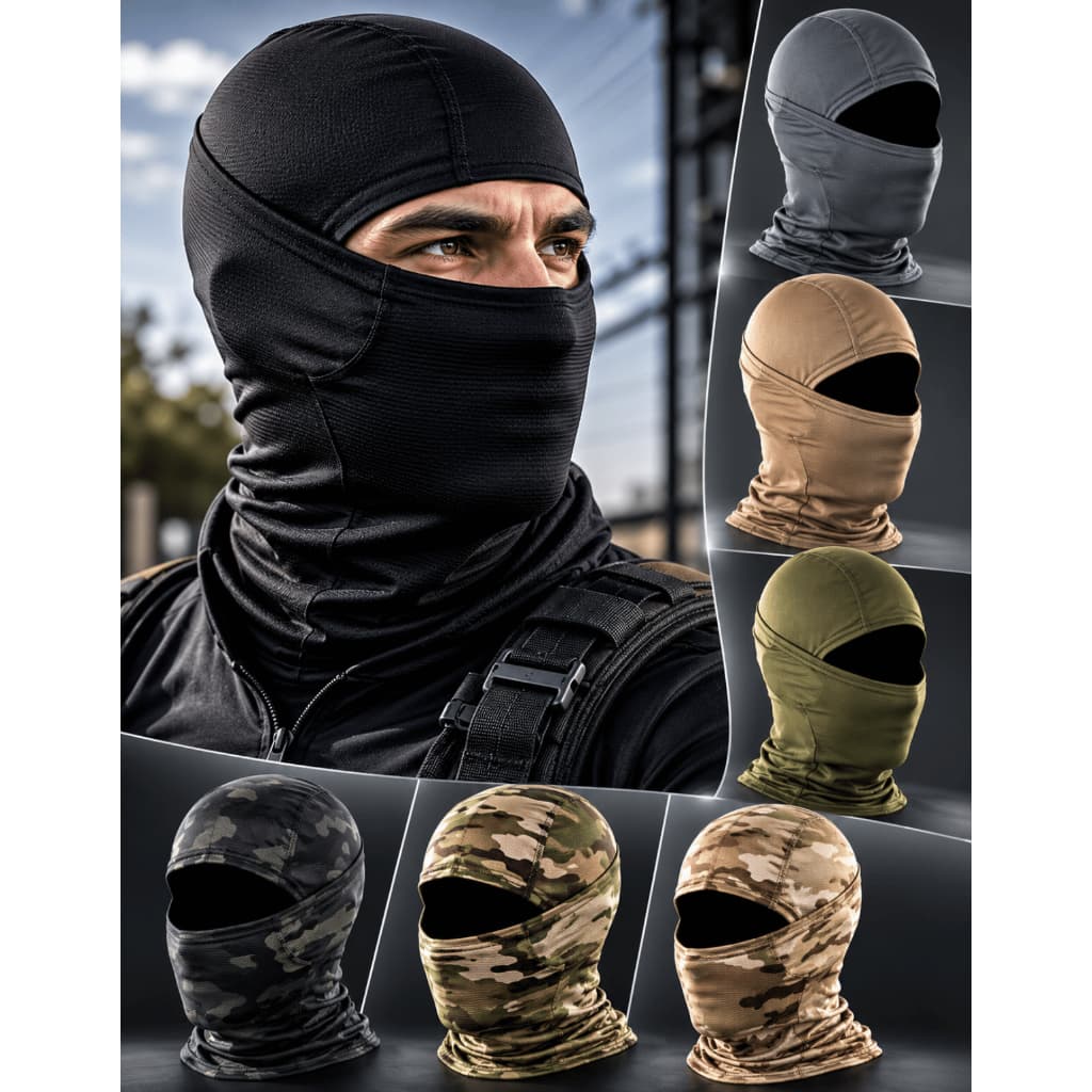 Touca Ninja Balaclava Articulada Profissional Resistente Frio Proteção Uv50 Multifuncional Respirável