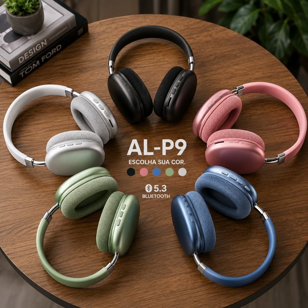 Headphone Bluetooth AL-P9 Sem Fio Fone de Ouvido Estéreo