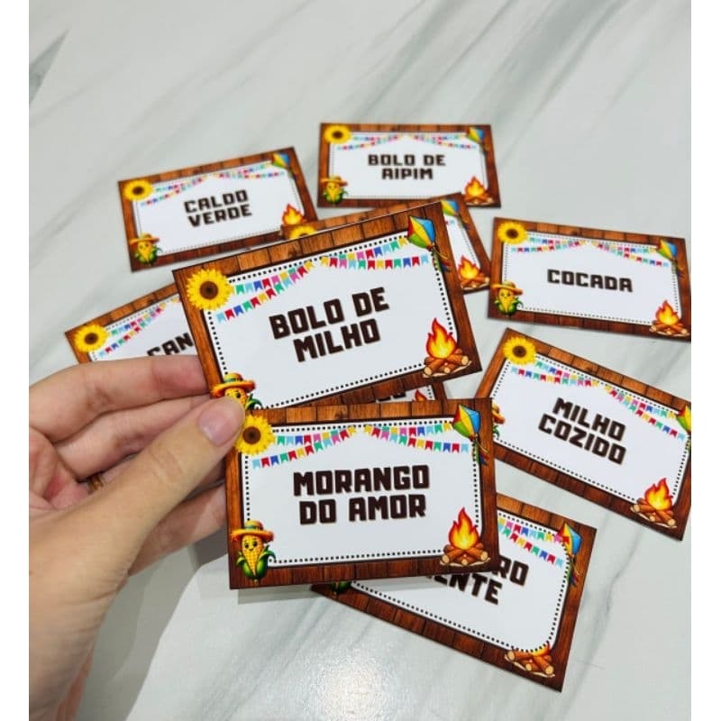 #Envio Imediato# Plaquinhas festa Junina / kit 20  plaquinha Festa Junina/ Decoração festa Junina