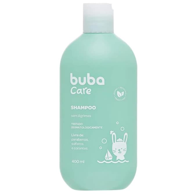 Shampoo Infantil Buba 400ml – Limpeza Suave ao bebê- ingredientes naturais 100% vegano sem lagrimas!