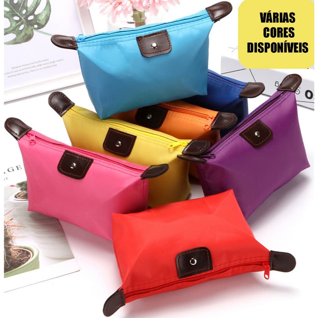 Necessaire Feminina Organizadora Maquiagem Bolsa Porta Objetos Impermeável Viagem Multicor