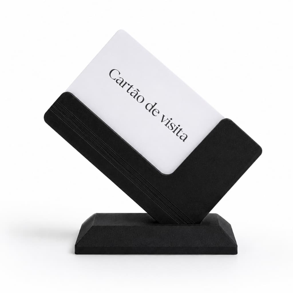 Expositor Porta Cartão de Visita Mesa Escritório Consultório Suporte Display de Mesa