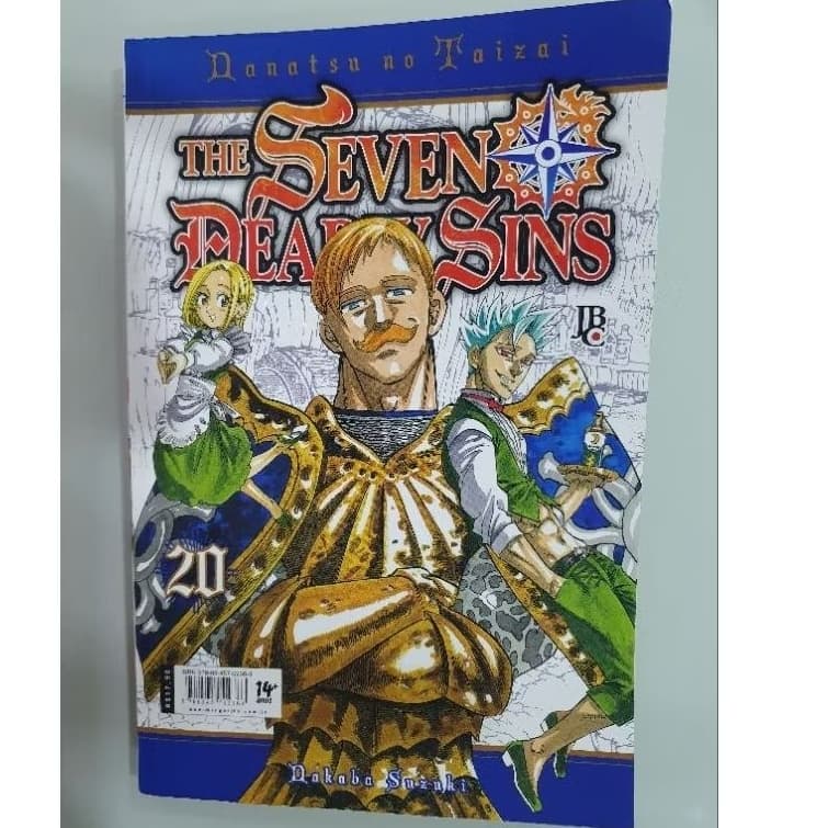 mangá the seven deadly sins, volume 20. livro para maiores de 14 anos.