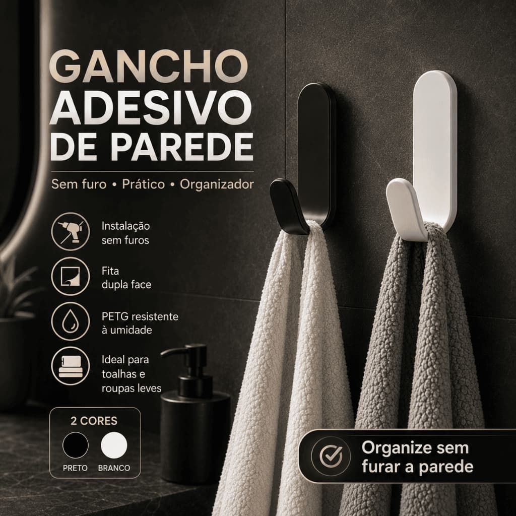 Porta Toalha para Banheiro Adesivo de Parede Banheiro Adesivo de Parede Cozinha Porta Toalha Cozinha