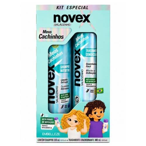Kit Novex Meus Cachinhos Kids 300ml Shampoo + Condicionador Embelleze