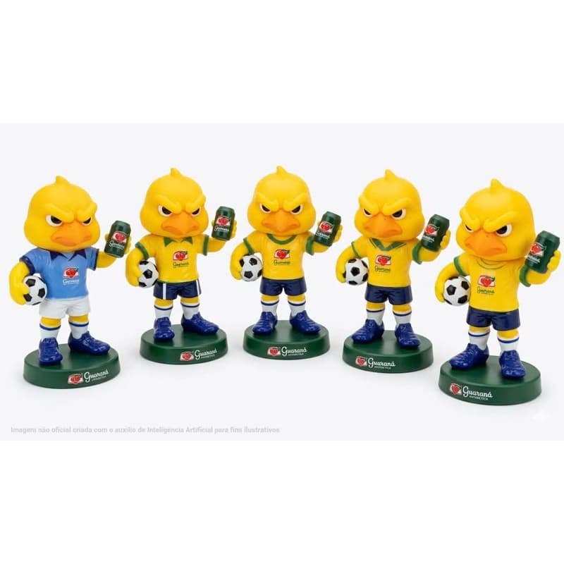 *Coleção Limitada* Boneco Canarinho Futebol Seleção Brasileira Guaraná Antarctica Miniatura Colecionável