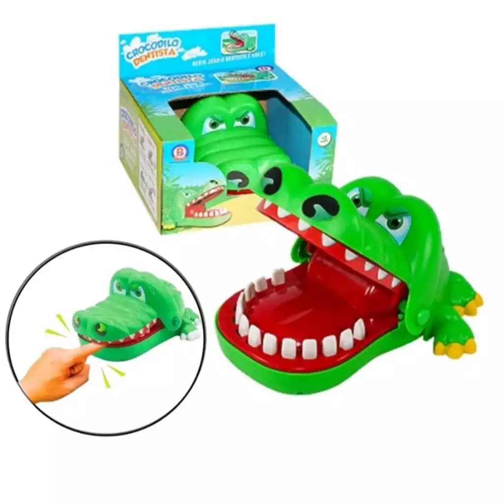 Jogo Crocodilo Morde Dedo Jacaré Dentista Brinquedo infantil Criança Aperta dente pirata pula