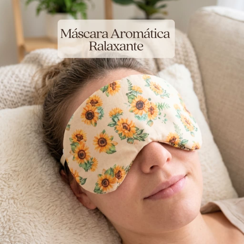 MÁSCARA AROMÁTICA RELAXANTE/MÁSCARA DE DORMIR COM ERVAS