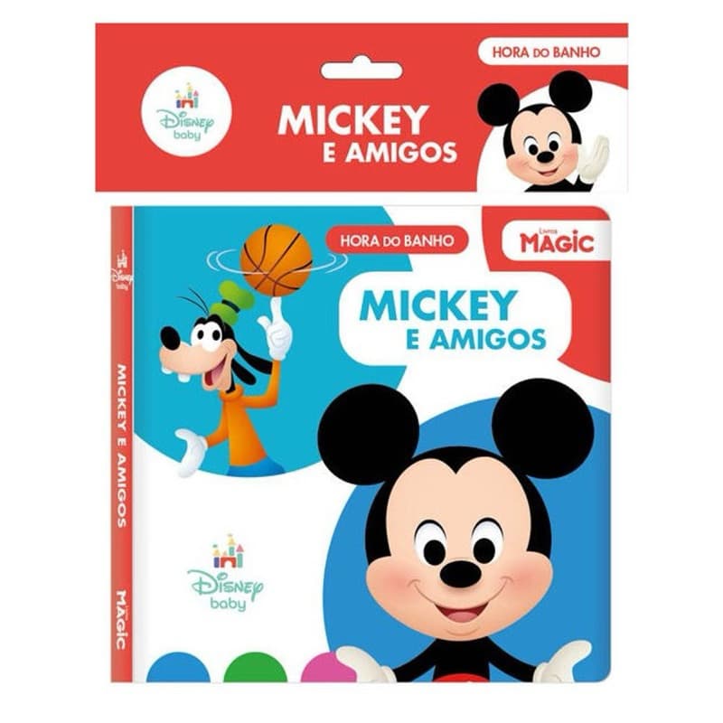 ✨ Livro de Banho Impermeável Disney Baby Mickey e Amigos - Magic Kids ✨