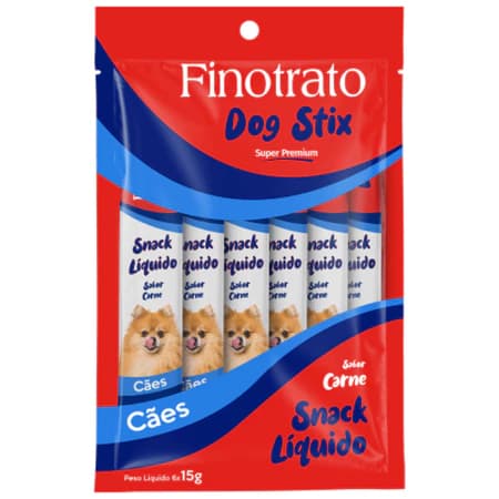 Snack Petisco para Cachorro Finotrato Dog Stix 15g Kit 9 Unidades