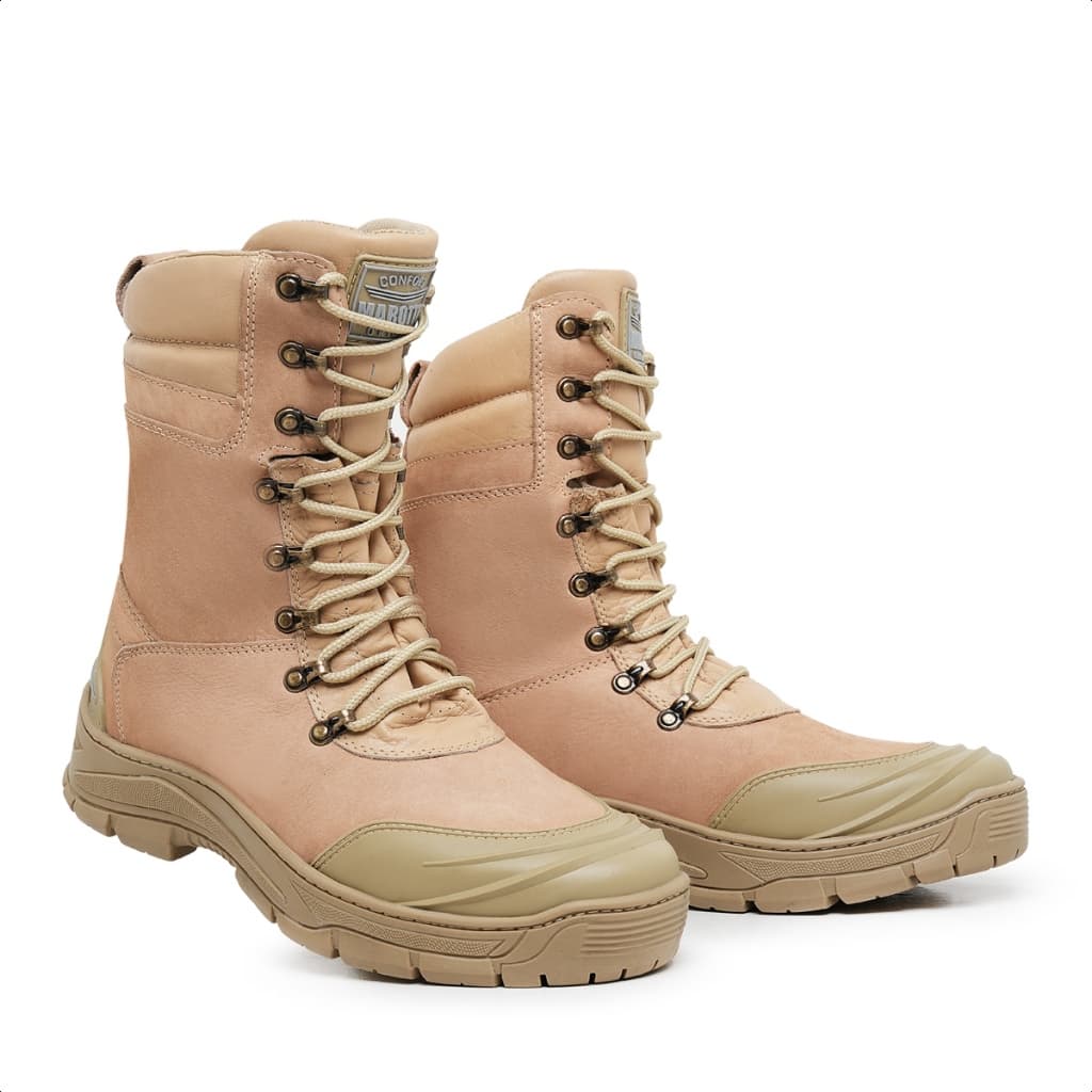 Bota Masculina Coturno Em Couro Marca Marotto Segurança Motociclista Trilha