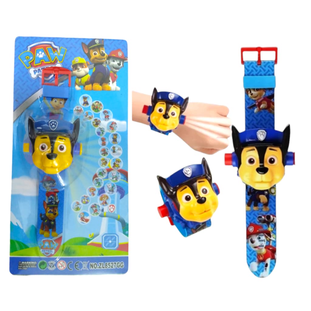 Relógio Projetor De Imahens 3D Patrulha Canina Brinquedo Infantil