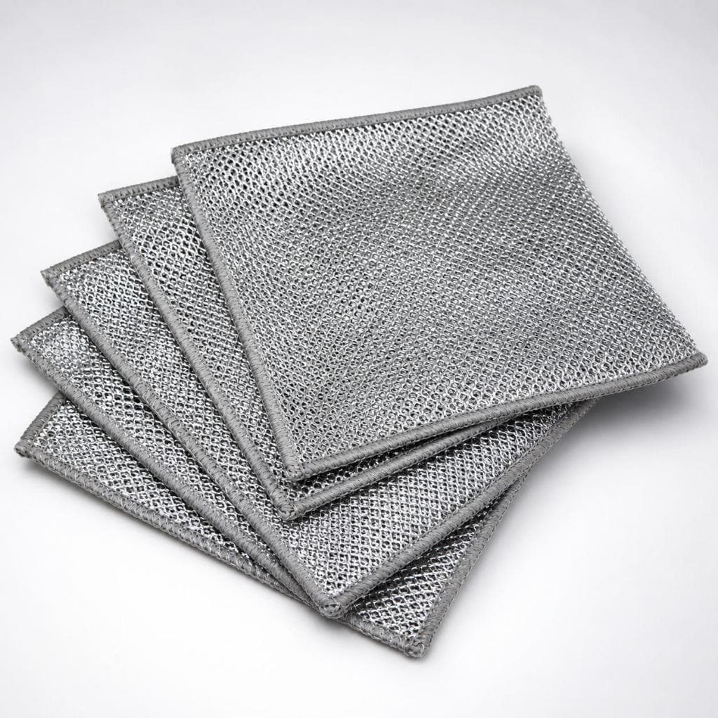 KIT 5 Pano Abrasivo Fibra Metálica Multiuso | Prático e Eficiente para Limpeza Pesada