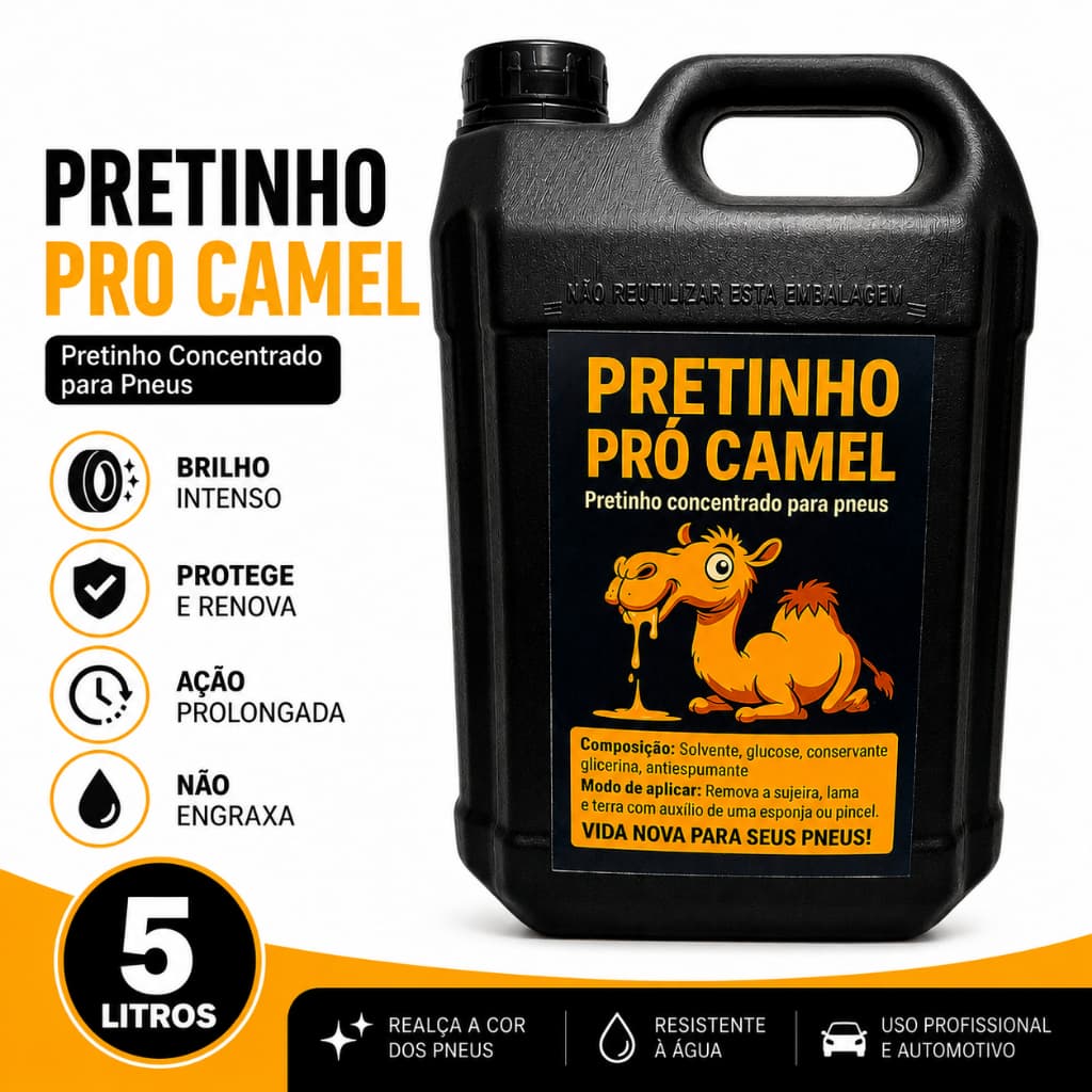 Pretinho Baba de Camelo 1 LITRO/ 5 LITROS/ 500ML
