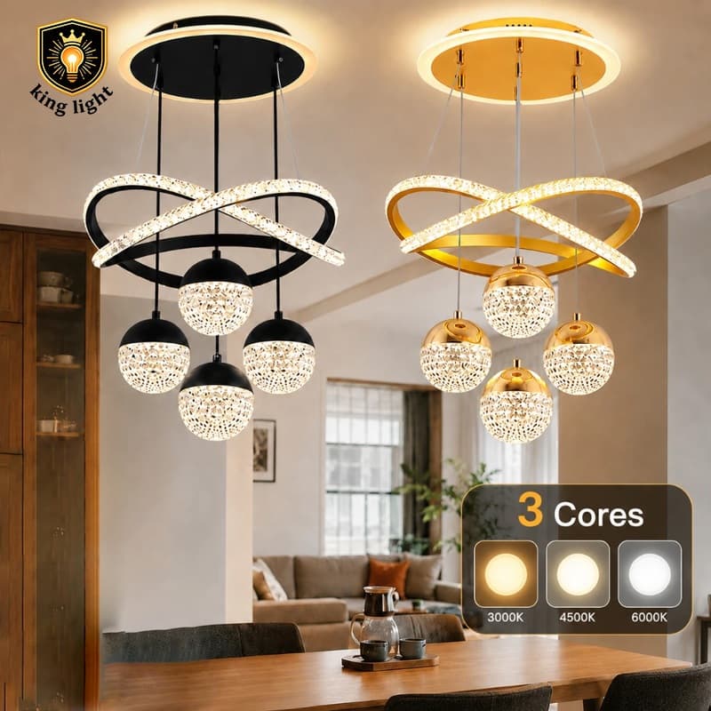 luzes de ambiente para festa lustre para sala Lustre Sala De Jantar Luz Novo Estilo Cozinha Simples E Moderno Quarto