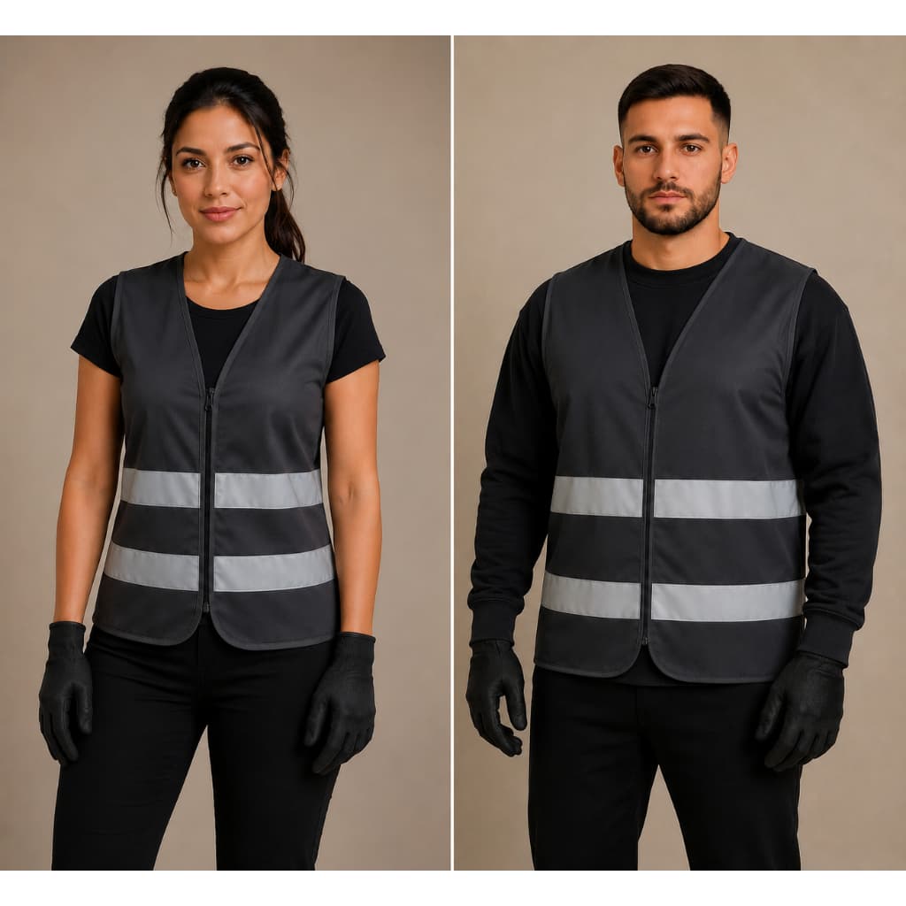 Kit Segurança Logístico  P/ Entregador Diarista Motoboy – Colete Reflexivo + Luvas de Proteção