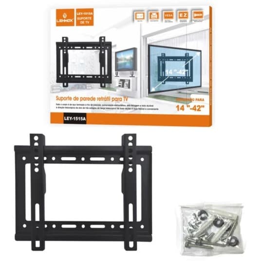 MELHOR SUPORTE TELEVISÃO - Suporte De Tv Parede Universal 14''- 42' polegadas  Lehmox Ley-1515a
