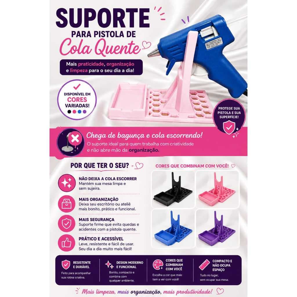 Suporte para Pistola de Cola Quente