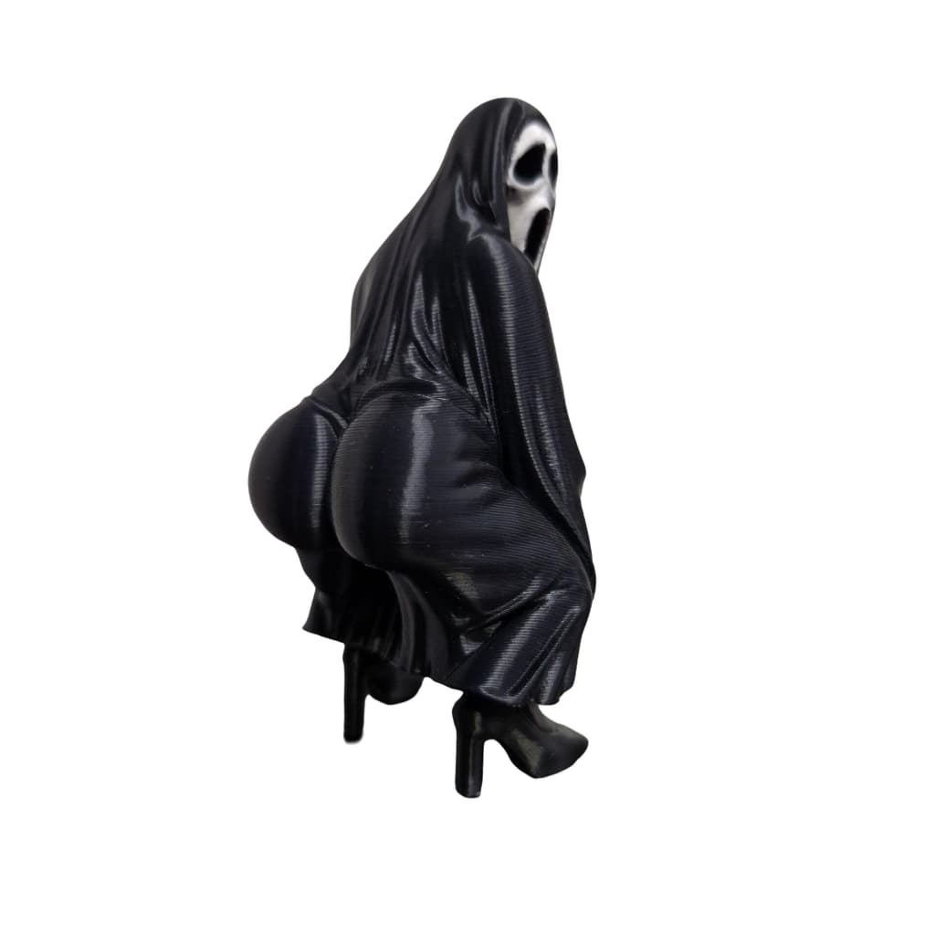 Estátua Mulher com Máscara do Pânico com Salto Alto (Edição Limitada) Decoração Divertida