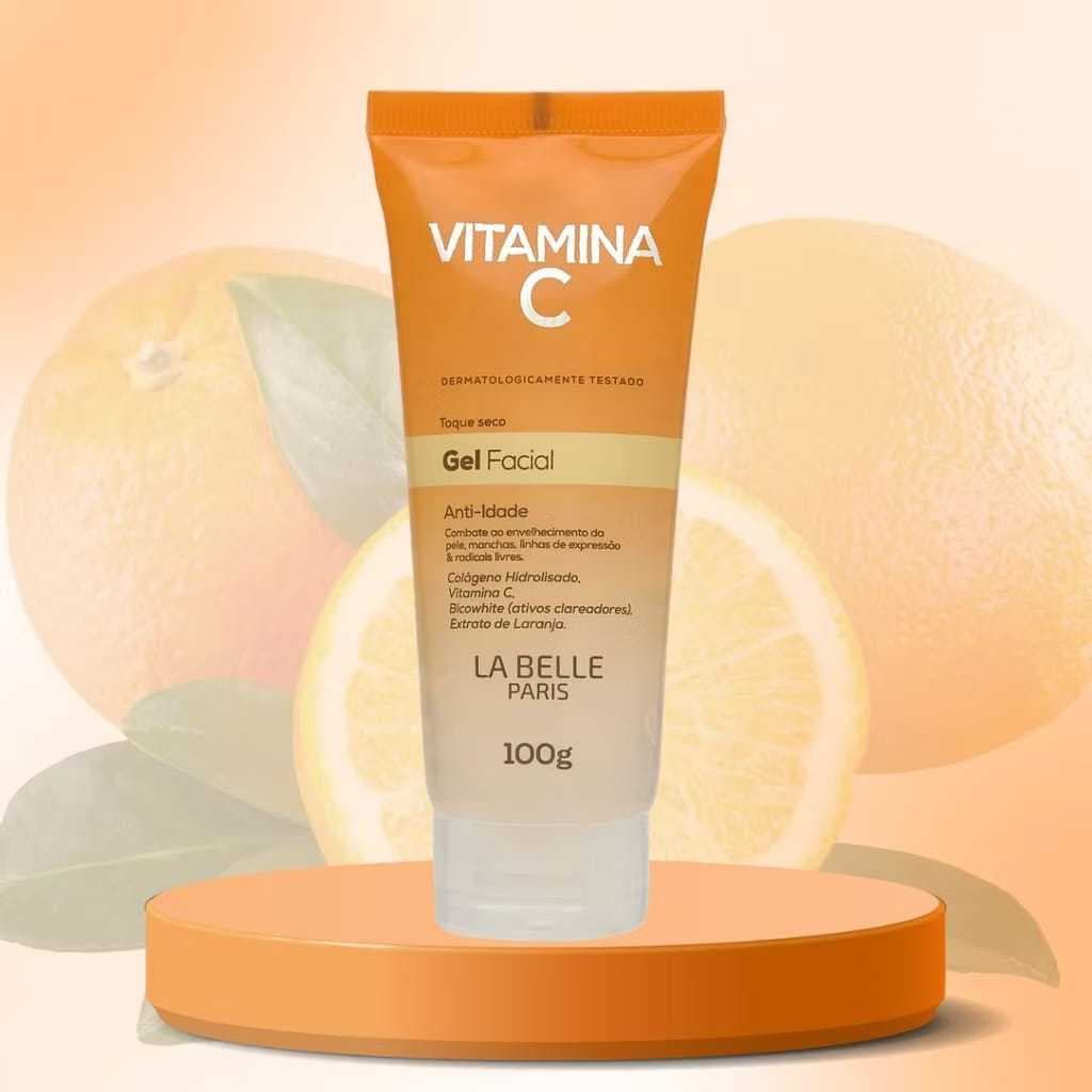 Gel Esfoliante Facial Vitamina C La Belle 100g – Limpeza Profunda, Renovação e Iluminação da Pele