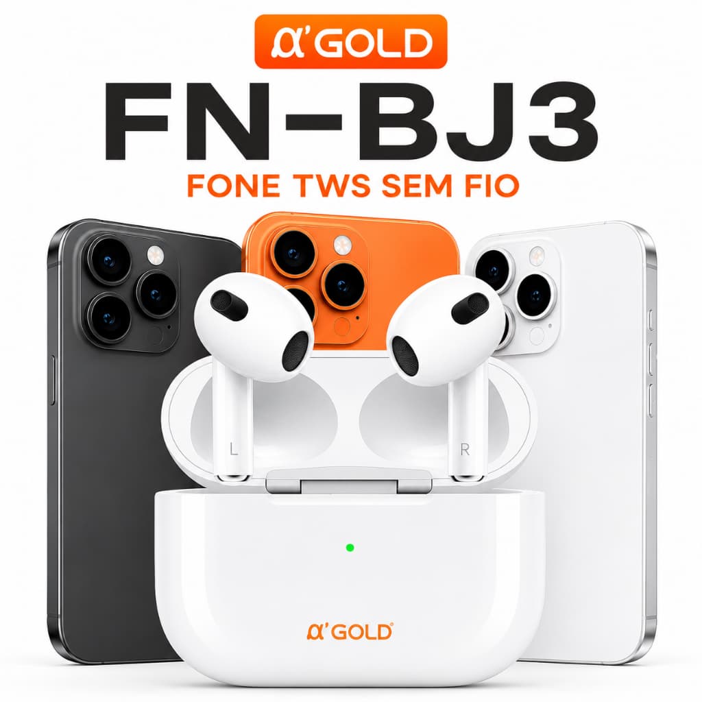 Fone De Ouvido A'Gold Compatível Android E Iphone X Xr Xs 11 12 13 14 15 16 Pro Max