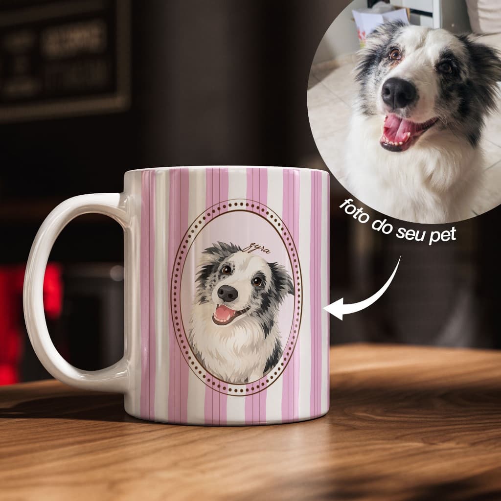 Caneca Personalizada Pet Melhor Amigo | Foto e Nome | Mãe de Pet Pai de Pet Cachorro Gato