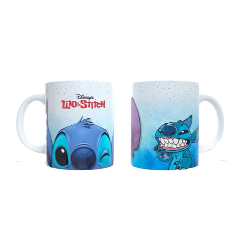Caneca personalizada Lilo Stitch Bocão de fundo