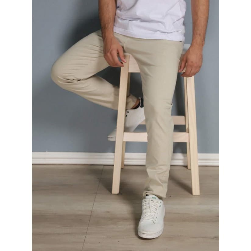Calça de SARJA Masculina FIT com Elastano Slim Casual Tradicional