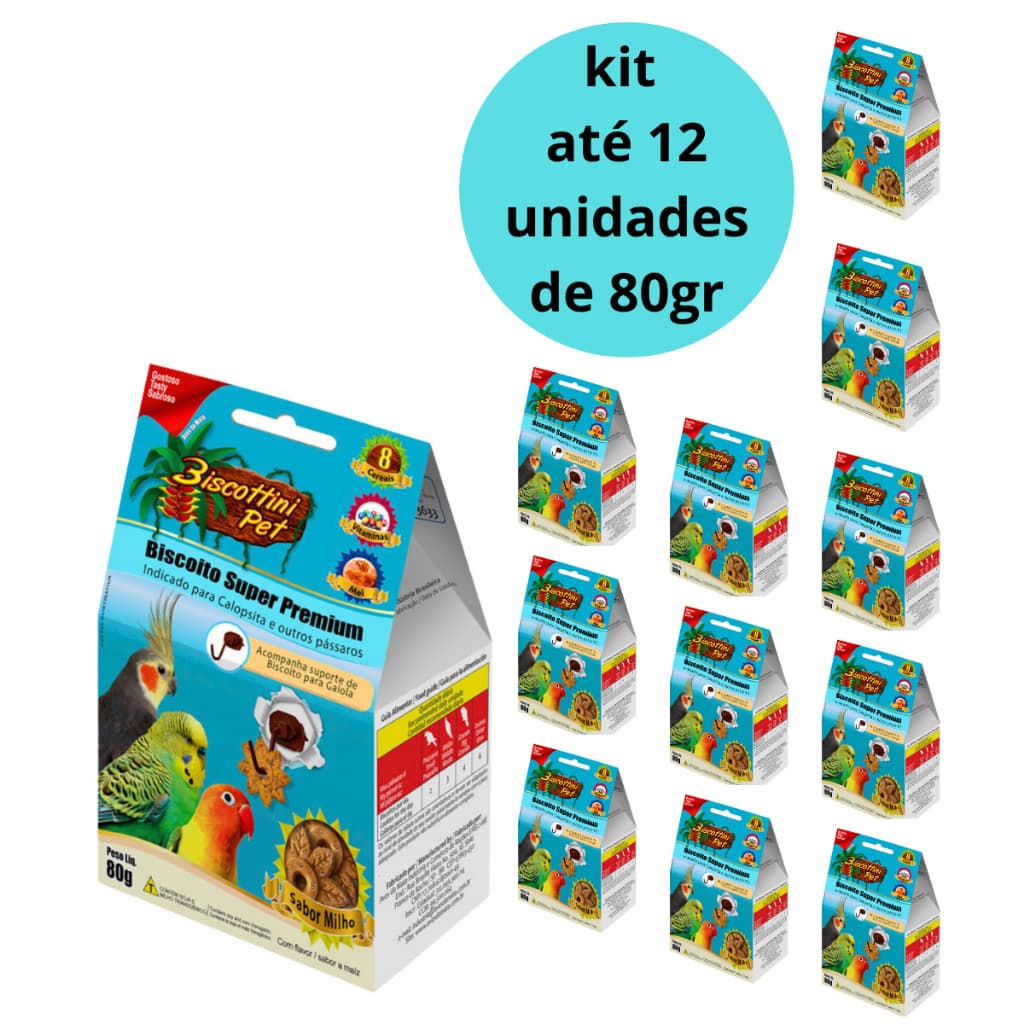 Petisco Treino Calopsita Periquito Agapornis Recompensa 80g - kit 02 até 12un