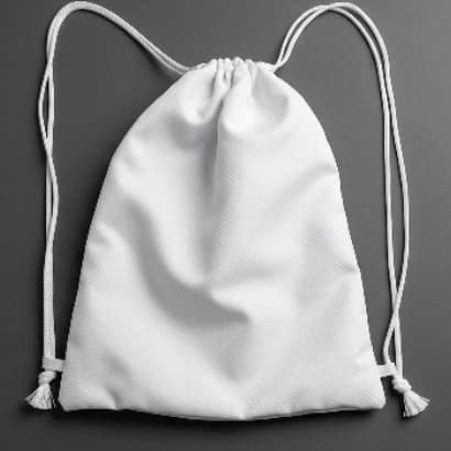 Kit 10 unid. Mochila Saco Sublimação Atacado, Mochilinhas Branca Poliéster, Saquinho Branco,  Mochila
